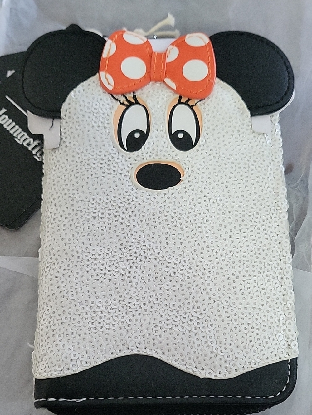 Loungefly DISNEY Minnie Ghost Glow In The Dark Sequin Wallet